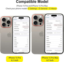 3er Set Kameraschutz iPhone 15 Pro/Pro Max, 9H
