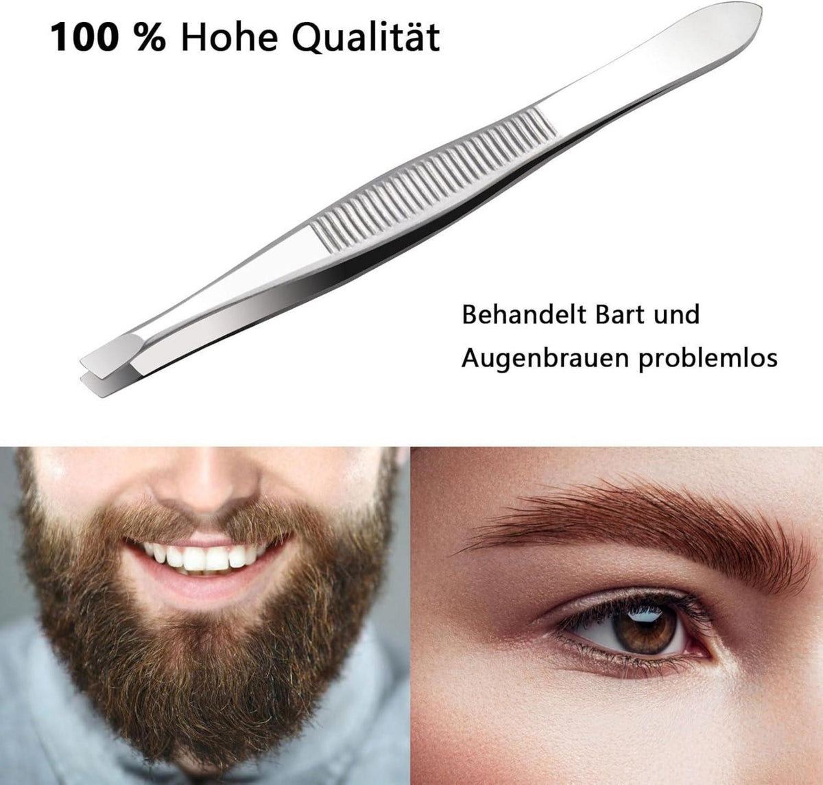 Profi Pinzette Set Augenbrauen Zupfen 3-teilig Zupfpinzetten Set