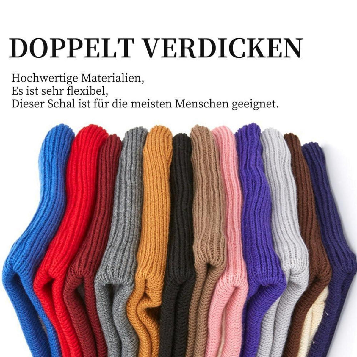 Fleece Schlauchtuch Herren Damen - Winddichter Winter Halsschal