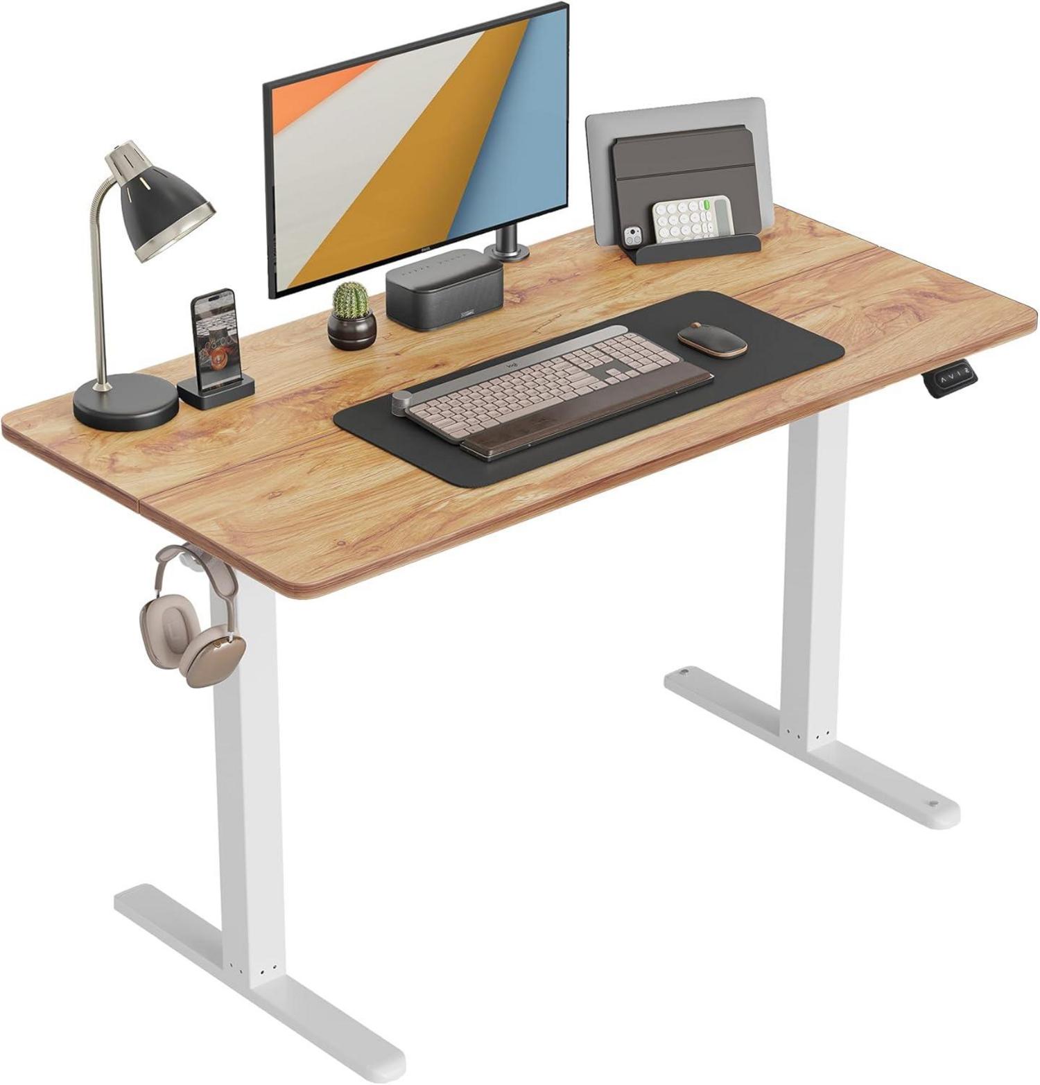 Elektrischer Höhenverstellbarer Schreibtisch 120x60cm T-Beine Stahl