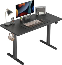 Elektrischer höhenverstellbarer Schreibtisch 120x60 cm Schwarz