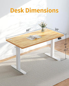 Elektrischer Schreibtisch 152x60cm Höhenverstellbar