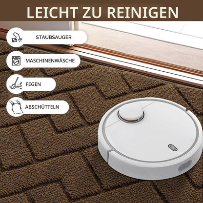 Fußmatte rutschfest waschbar – Schmutzfangmatte für Innen & Außen 119x180cm Braun