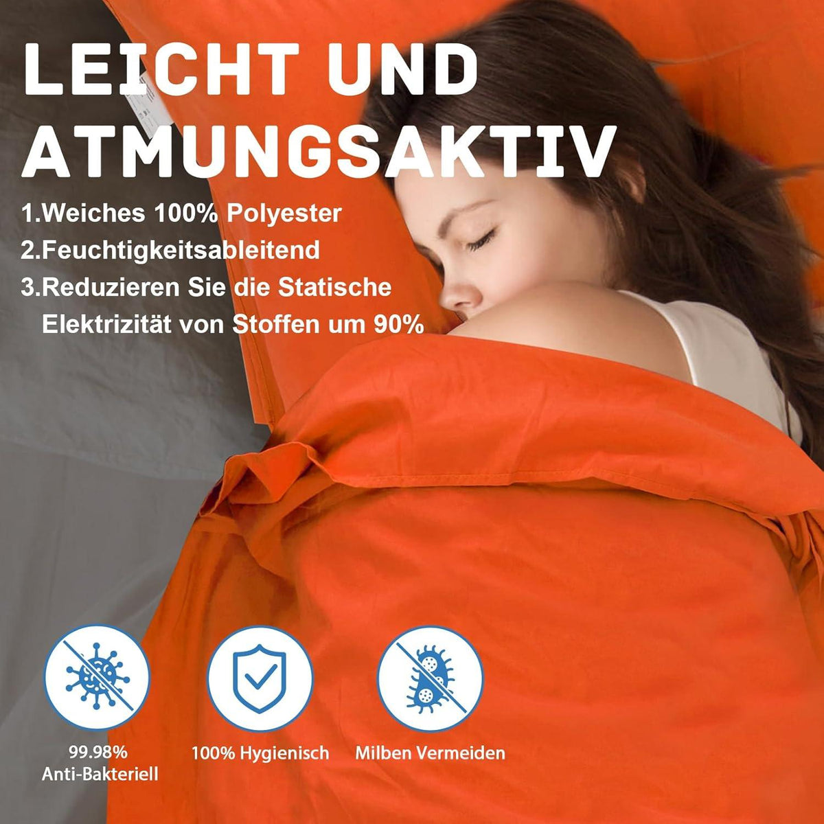 Ultraleichter Seideschlafsack für Reise und Rucksackreise
