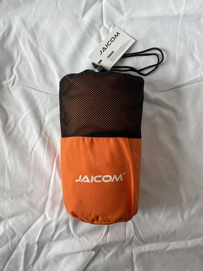 JAICOM Hüttenschlafsack Ultraleichter Seideschlafsack für Reise 2in1 Schlafsack Mikrofaser Orange