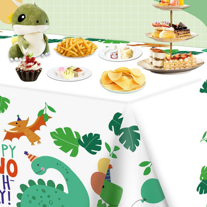 Dinosaurier Tischdecken Set 4er-Pack – 213x130 cm