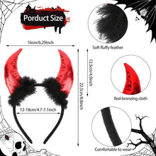 Teufel Kostüm Halloween Haarreif Hörner Brille