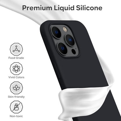 iPhone 15 Pro Max Silikonhülle Schwarz 360° Schutz