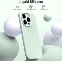 Handyhülle für iPhone 15 Pro Stoßfest Grün Liquid Silicone Case
