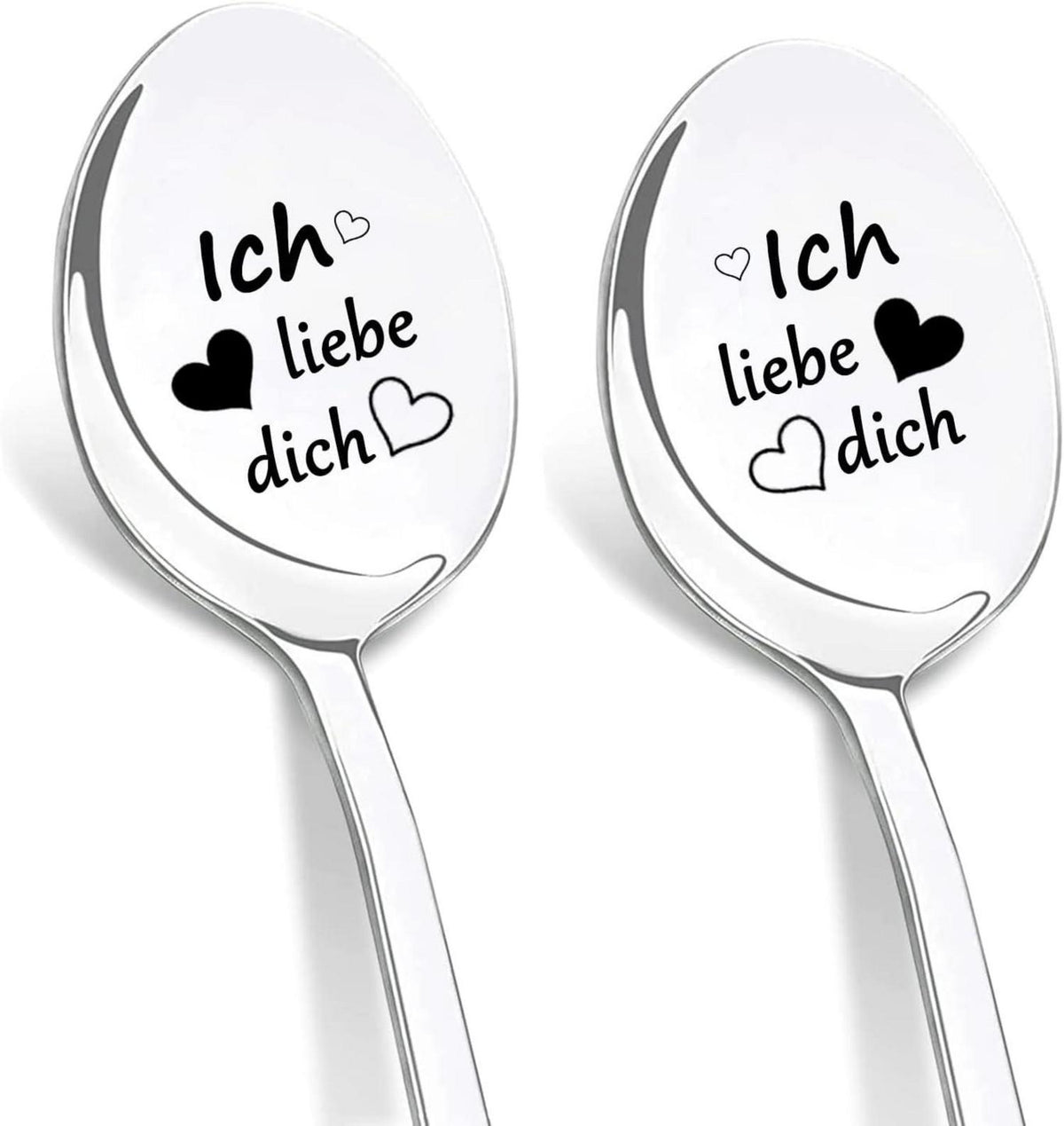 Ich Liebe Dich Löffel 2er Kaffeelöffel mit Gravur perfekte Geschenke