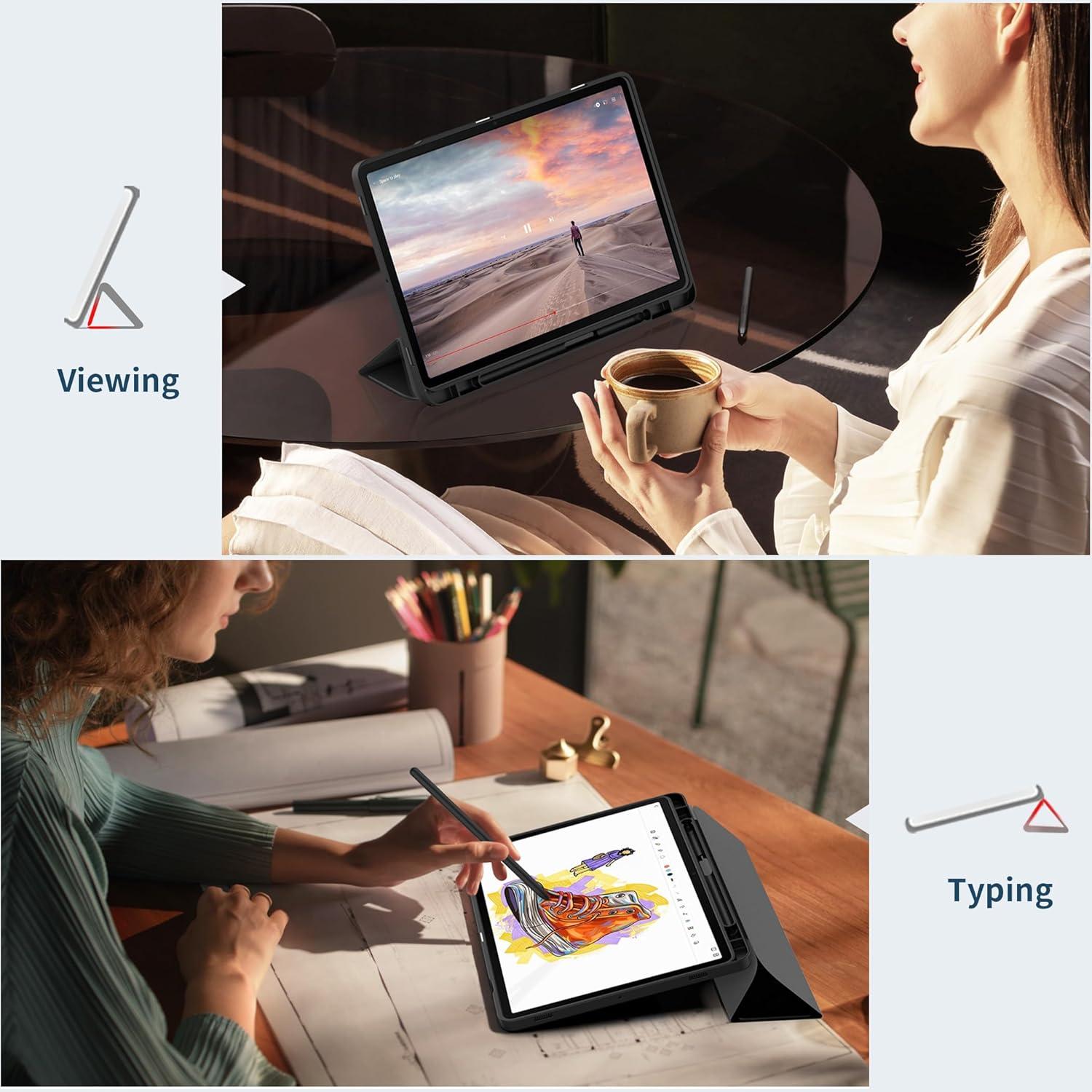 Samsung Galaxy Tab S9 FE/S9 2023 Hülle Schwarz mit S Pen Halter