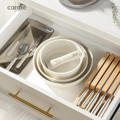 9-teiliges CAROTE Topfset Pfannenset abnehmbare Griffe