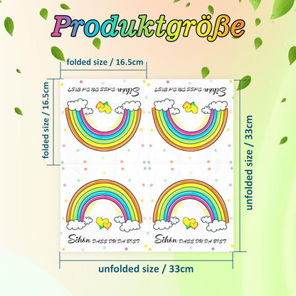 Regenbogen Servietten Kindergeburtstag 40 Stück 3-lagig