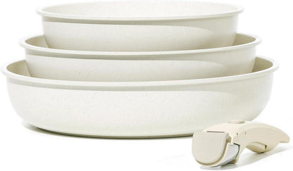 Antihaft Pfannen-Set 4tlg mit abnehmbarem Griff 22/26/30cm