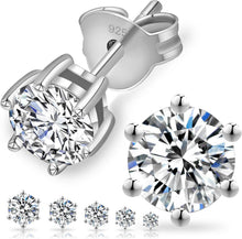 Moissanite Ohrstecker Silber 925 Damen Diamant VVS1 D Farbe