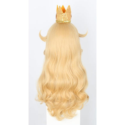 Prinzessin Pfirsich Perücke mit Krone – Blond für Cosplay & Halloween