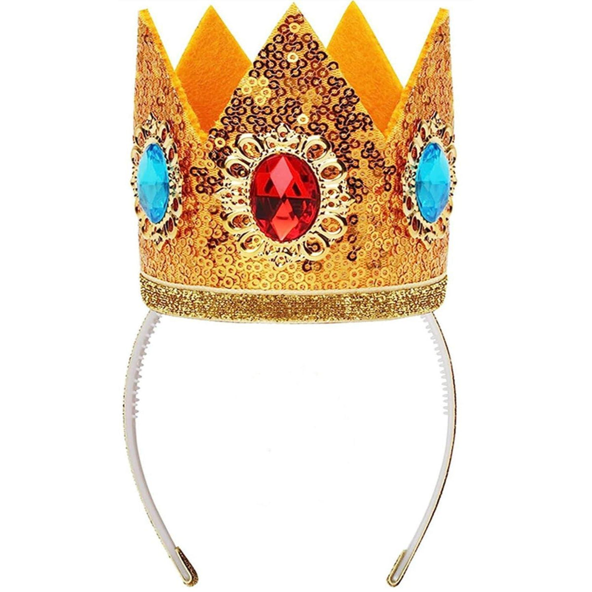 Prinzessin Pfirsich Perücke mit Krone – Blond für Cosplay & Halloween