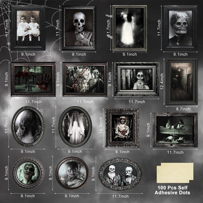 Halloween Gothic Deko Gruselige Horror Bilderrahmen, wasserdicht, 15