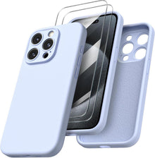 iPhone 15 Pro Hülle mit Kameraschutz, 2 Schutzfolien, flüssigem