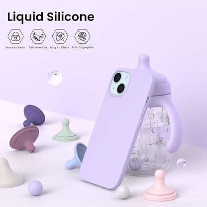 iPhone 15 Silikonhülle Flüssigsilikon Flieder 2023