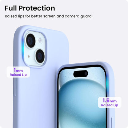 iPhone 15 Plus Hülle Silikon 6,7 Zoll Baby Blau - Ultra dünn, Kratzfest, stoßfest - ORNARTO 2023