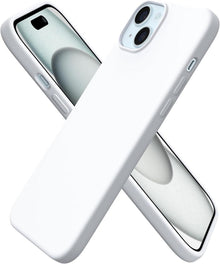 iPhone 15 Plus Silikon Hülle 6,7 Zoll Flüssiges Weiß Schutzhülle