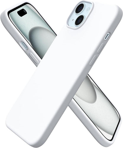 iPhone 15 Plus Silikon Hülle 6,7 Zoll Flüssiges Weiß Schutzhülle