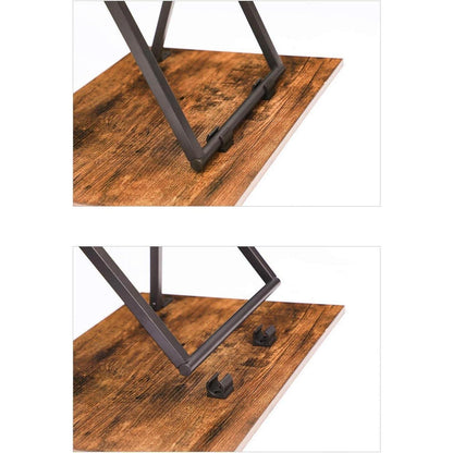 HOOBRO Klappbarer Beistelltisch Marmor Schwarz TV Tray