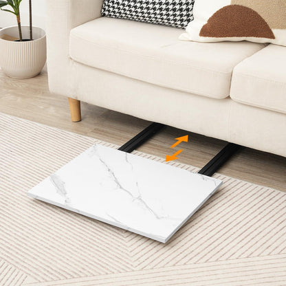 Klappbarer Beistelltisch Tablett Tisch Marmor Schwarz Sofa Tray TV Tray