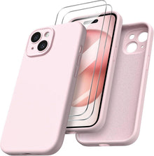 iPhone 15 Hülle Kameraschutz Stoßfest Mikrofaser - Rosa