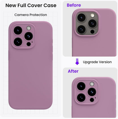 ORNARTO iPhone 15 Pro Max Hülle Silikon Lila Flieder 6.7 Zoll