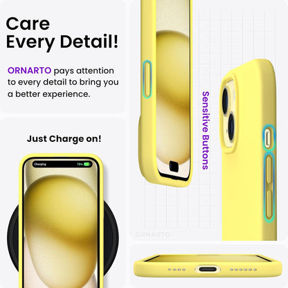 iPhone 15 Plus Hülle Silikon 6,7 Zoll - Flüssiges Silikon - Kratzfeste