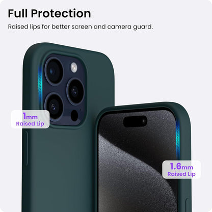 ORNARTO iPhone 15 Pro Hülle Silikon 6,1 Zoll - Kratzfeste Schutzhülle Olivgrün