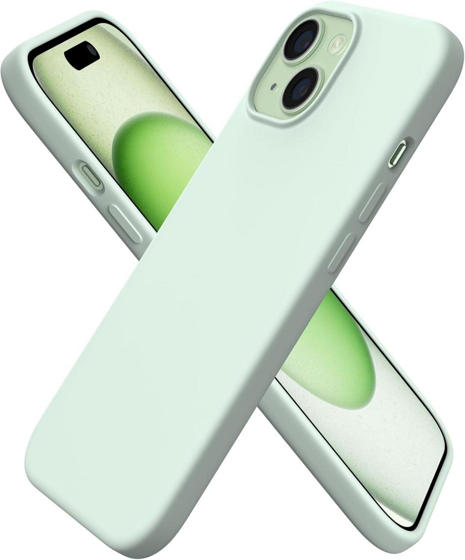 iPhone 15 Hülle Silikon flüssig Kratzfeste stoßfeste Hülle 2023 - grün