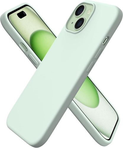 iPhone 15 Hülle Silikon flüssig Kratzfeste stoßfeste Hülle 2023 - grün