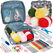 Häkelset Anfänger mit Zubehör, 14-tlg. Crochet Set Blau