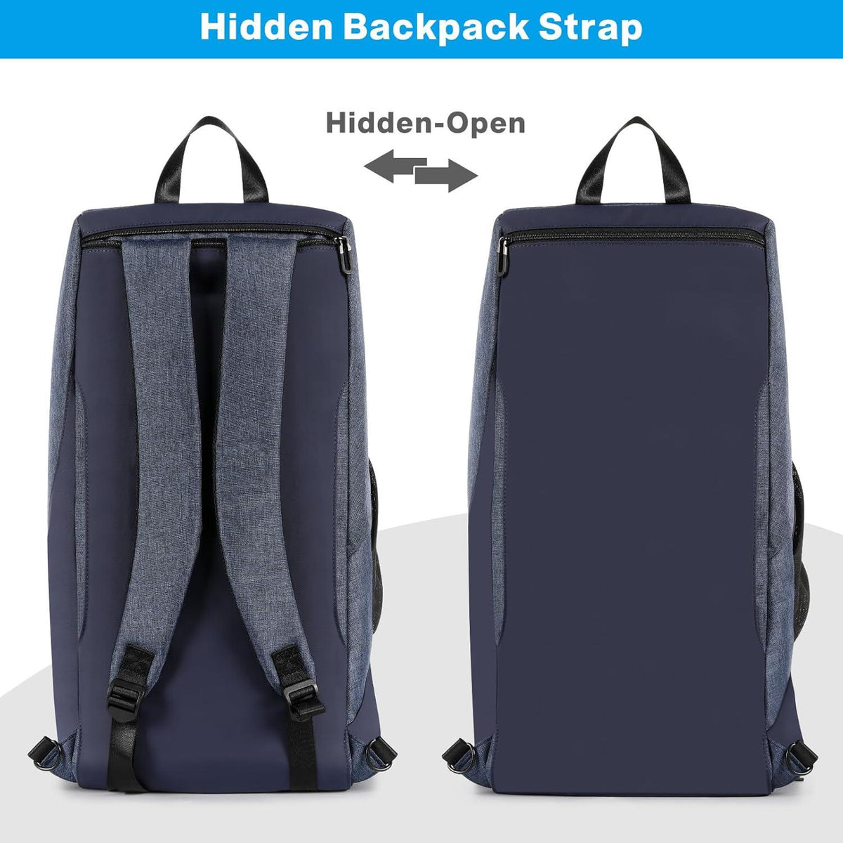 Sporttasche 47L mit Schuh- und Nassfach Blau Fitness Trainingstasche