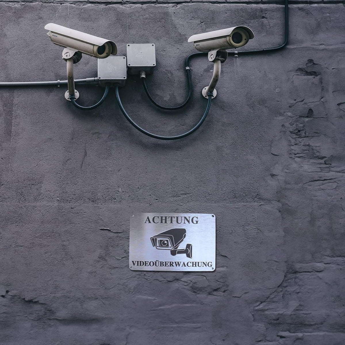 Videoüberwachungsschild 24h Surveillance Privatgrundstück Hinweis