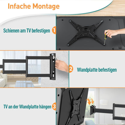 TV Wandhalterung für 26-60 Zoll Fernseher, Ausziehbar 749mm, VESA 400x400mm