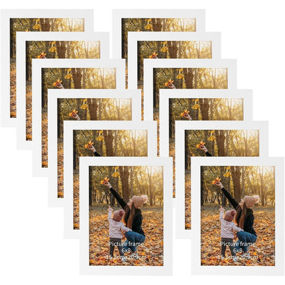 12er Set Bilderrahmen 15x20 cm Weiße Fotorahmen Collage