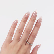Kunstnägel Glossy Aurora Soft Gel Press on Nägel Short French White UV