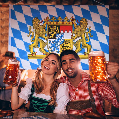 Bayern Flagge 150x90 cm – Oktoberfest Deko mit Ösen
