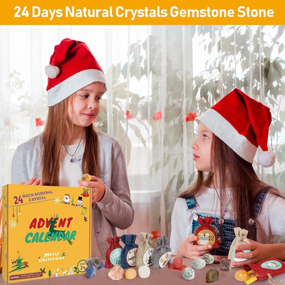 Adventskalender 2024 für Kinder Kristalle Edelsteine