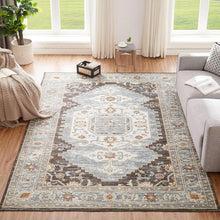 Waschbarer Vintage Teppich Braun Klassisch 120x170cm