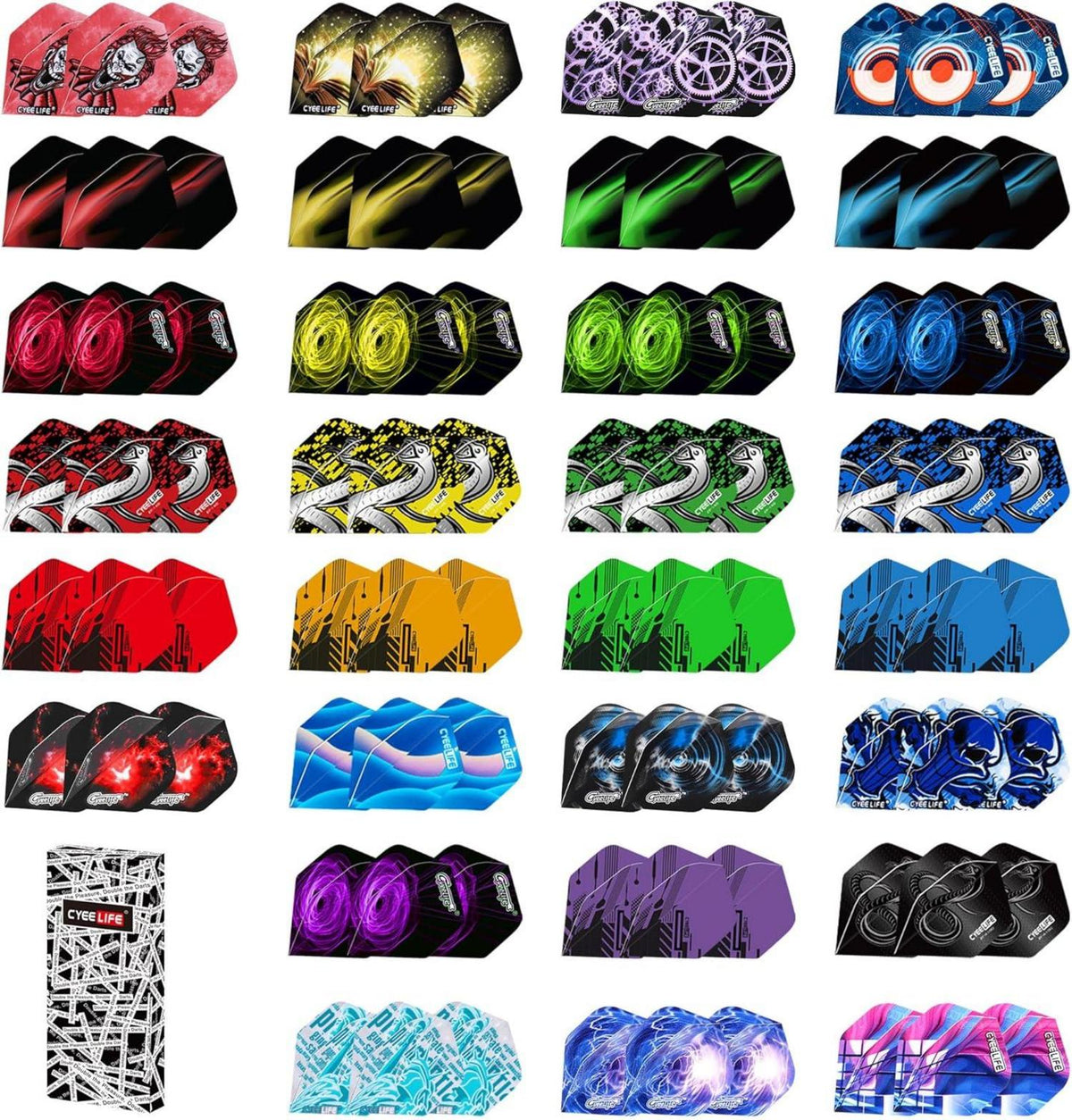 Dart Flights Set 90 Stück PET Standard Zubehör - CyeeLife