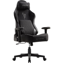 Ergonomischer Gaming Stuhl mit 3D-Lordosenstütze, Schwarz