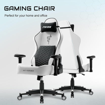 Gaming Stuhl mit 3D-Lordosenstütze und verstellbarer