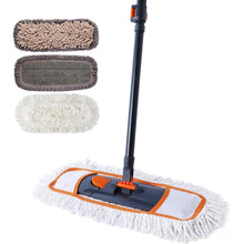 CLEANHOME Wischmopp Set 3 Waschbare Pads Lang