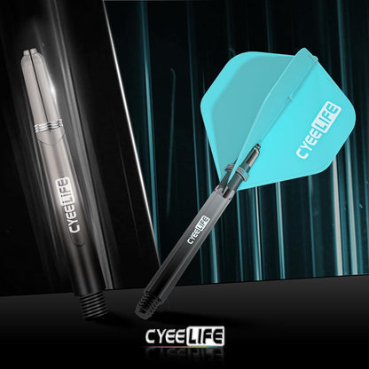CyeeLife Dart Flight 6er-Set 48mm Blau Schäfte O Ringe