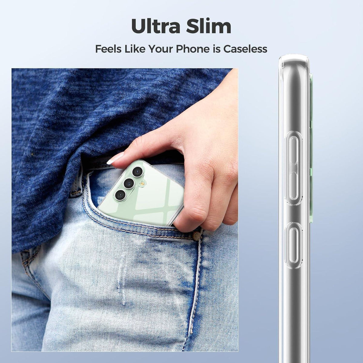 Transparente Samsung Galaxy S23 FE Hülle - Ultra Slim Soft TPU Schutzhülle